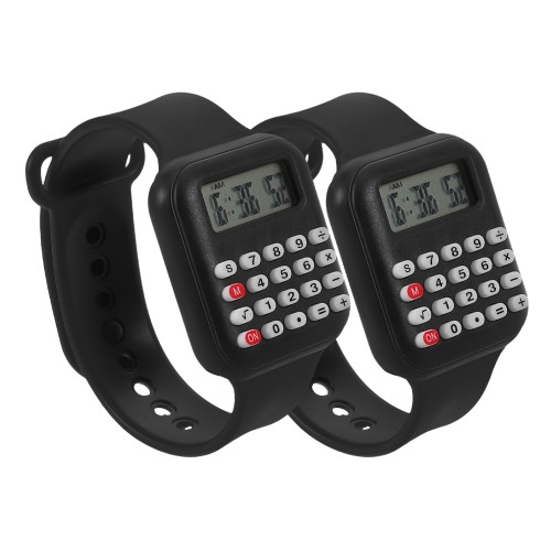 SCARAB TECHNOLOGY Wristwatch Calculating Machines – Set of 2 Multifunctional Digital Watches with Calculators